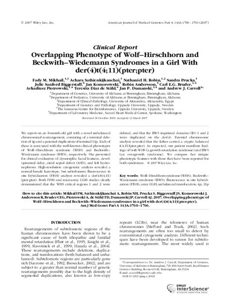 The overlapping of phenotypes in Wiedemann